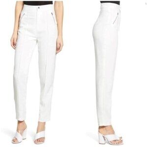 Tiger Mist White High Rise Straight Leg Pants